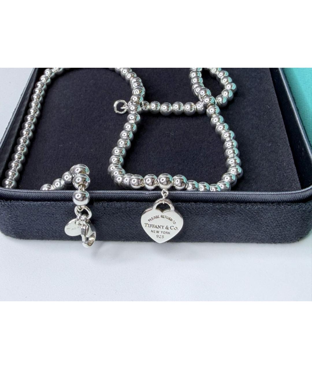 TIFFANY&CO Бирюзовое серебряное колье, фото 4