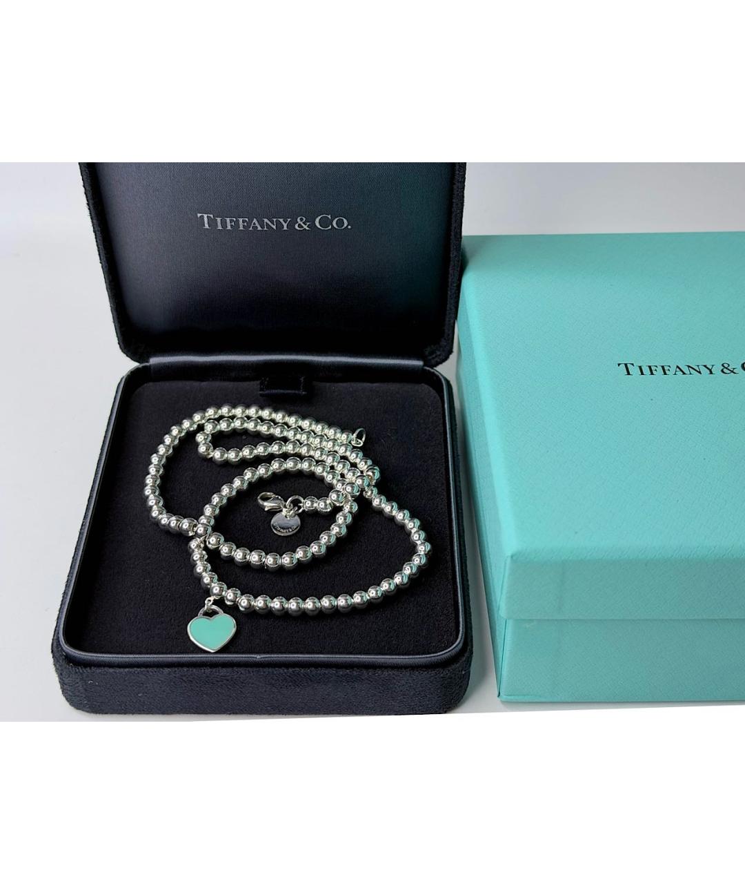 TIFFANY&CO Бирюзовое серебряное колье, фото 6