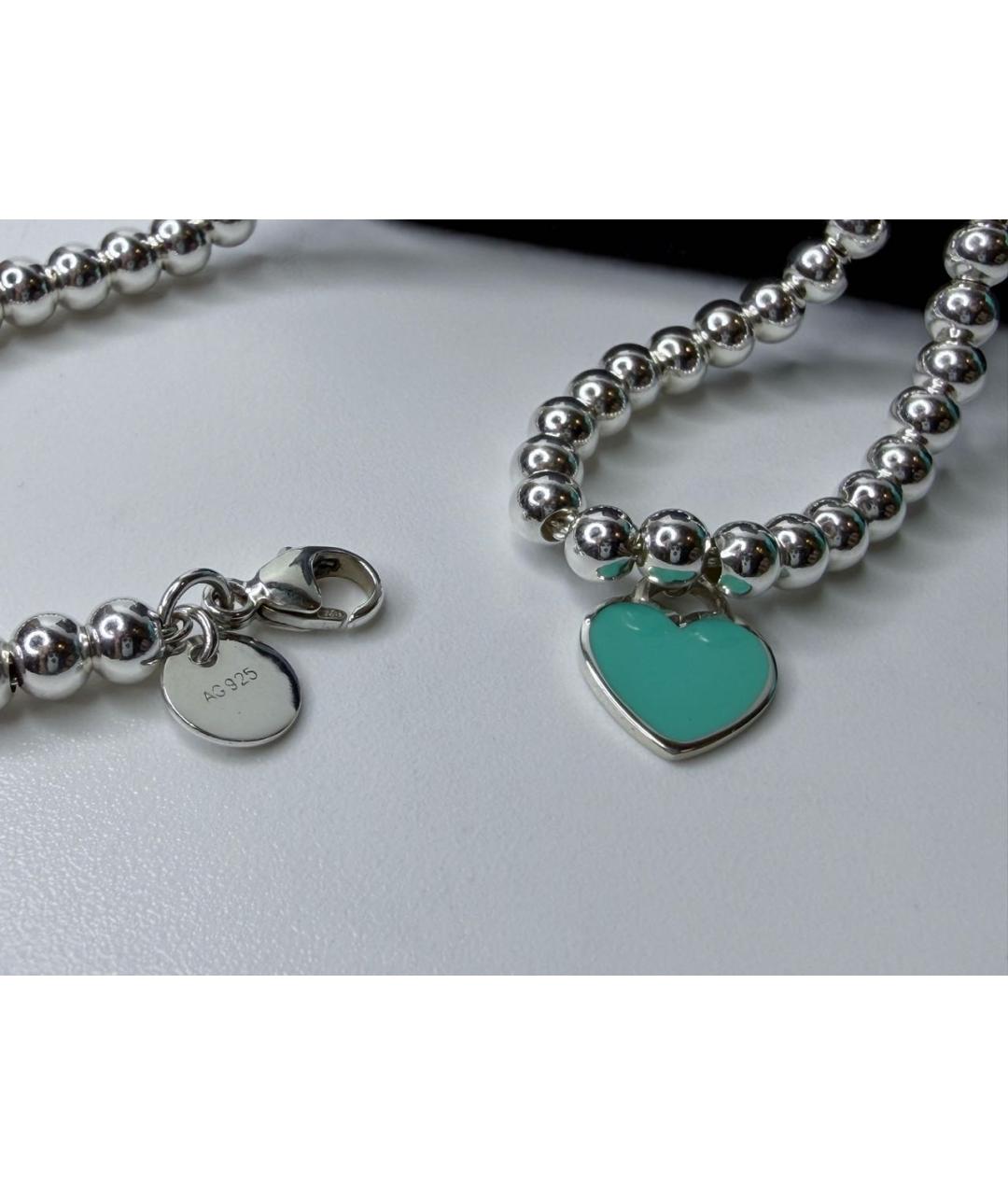 TIFFANY&CO Бирюзовое серебряное колье, фото 5