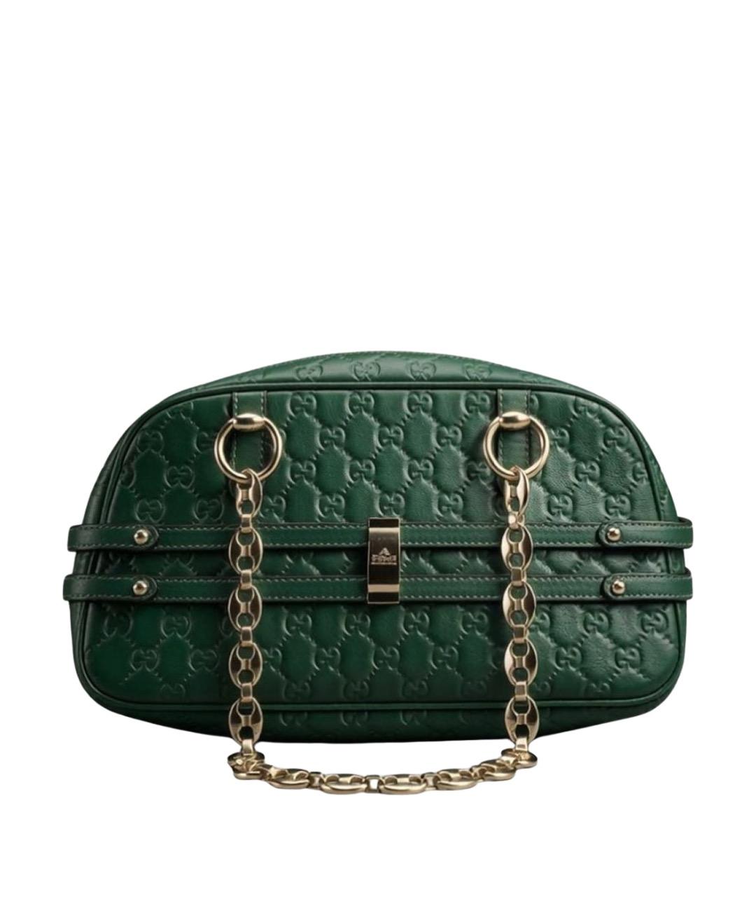 GUCCI Зеленая кожаная сумка через плечо, фото 1