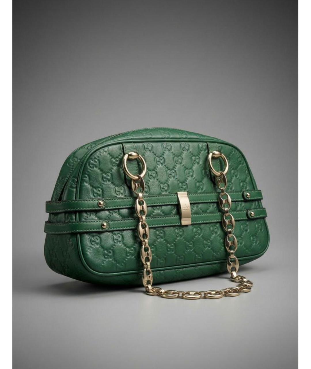 GUCCI Зеленая кожаная сумка через плечо, фото 2