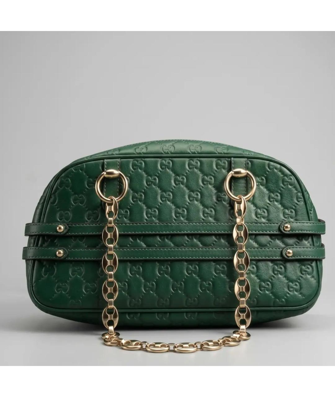 GUCCI Зеленая кожаная сумка через плечо, фото 3