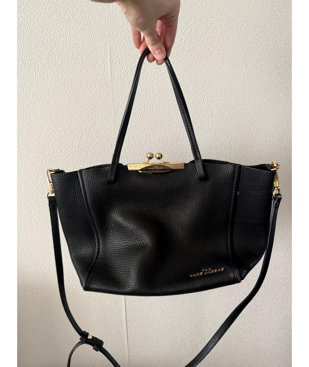 MARC JACOBS Черная кожаная сумка с короткими ручками, фото 9