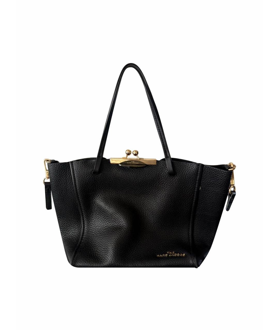 MARC JACOBS Черная кожаная сумка с короткими ручками, фото 1