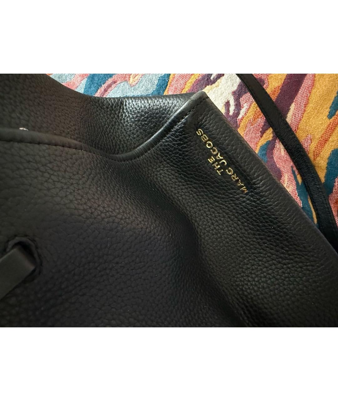 MARC JACOBS Черная кожаная сумка с короткими ручками, фото 5