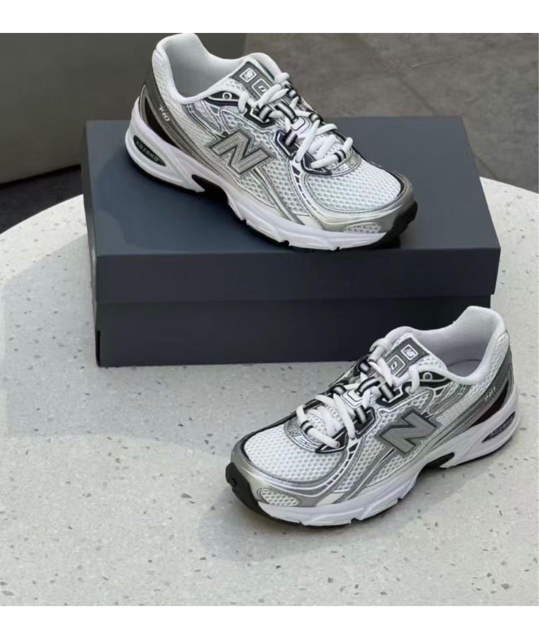 NEW BALANCE Белые текстильные низкие кроссовки / кеды, фото 6