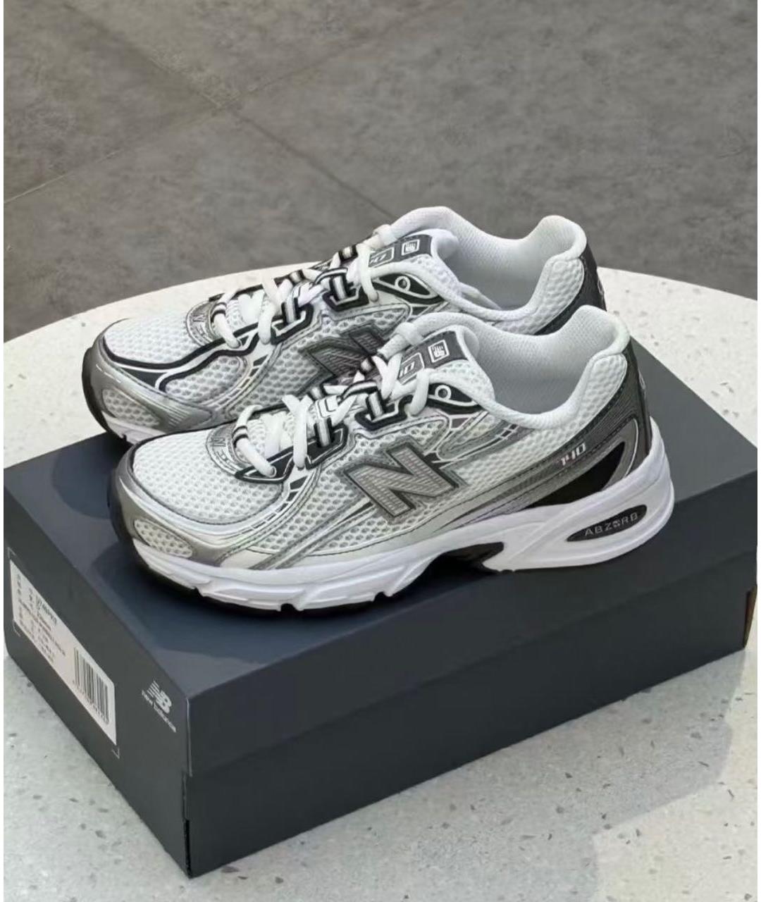 NEW BALANCE Серые текстильные низкие кроссовки / кеды, фото 6