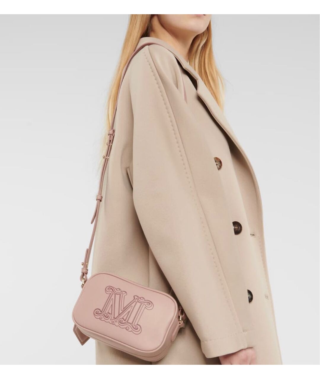 MAX MARA Розовая кожаная сумка через плечо, фото 4