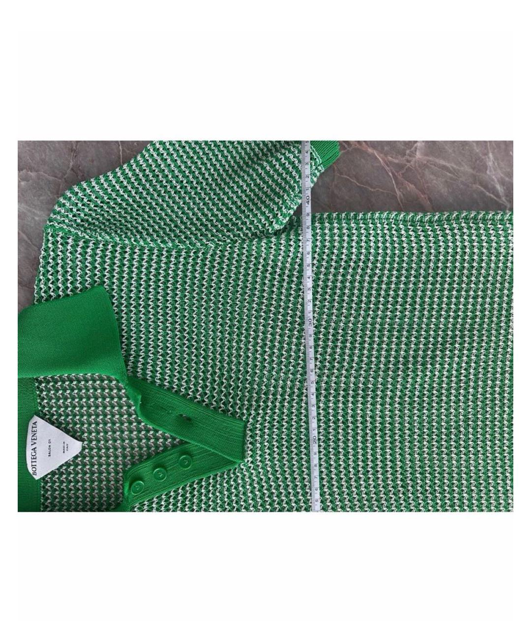 BOTTEGA VENETA Зеленая хлопковая футболка, фото 6