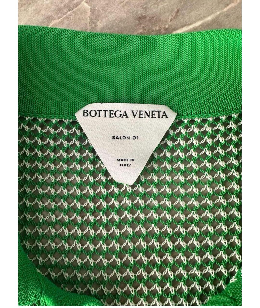 BOTTEGA VENETA Зеленая хлопковая футболка, фото 3