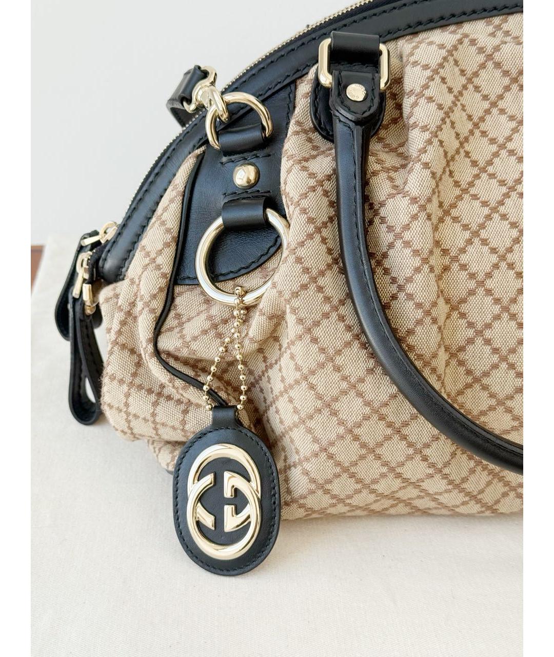 GUCCI Бежевая сумка с короткими ручками, фото 2