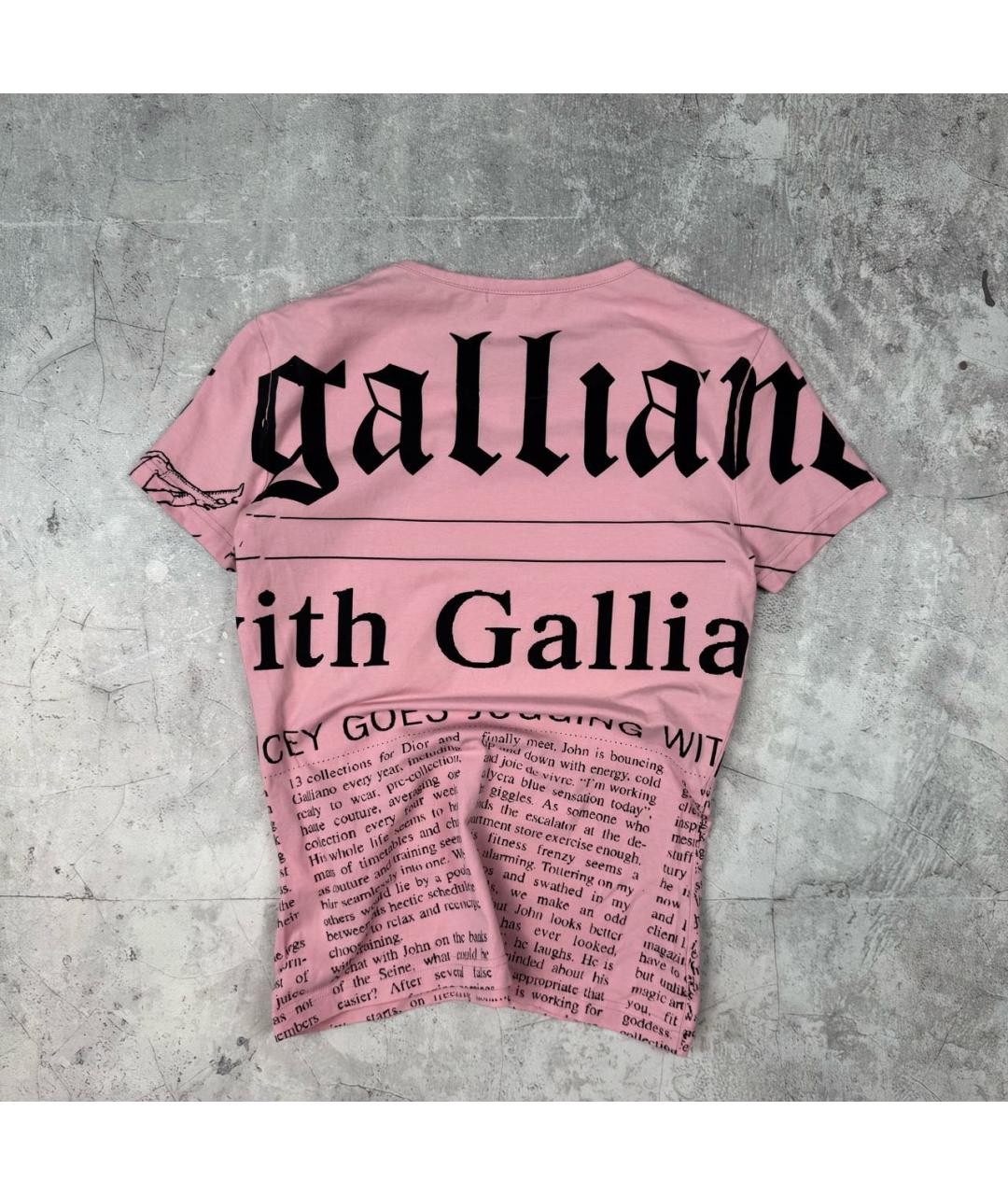 JOHN GALLIANO Розовая футболка, фото 4