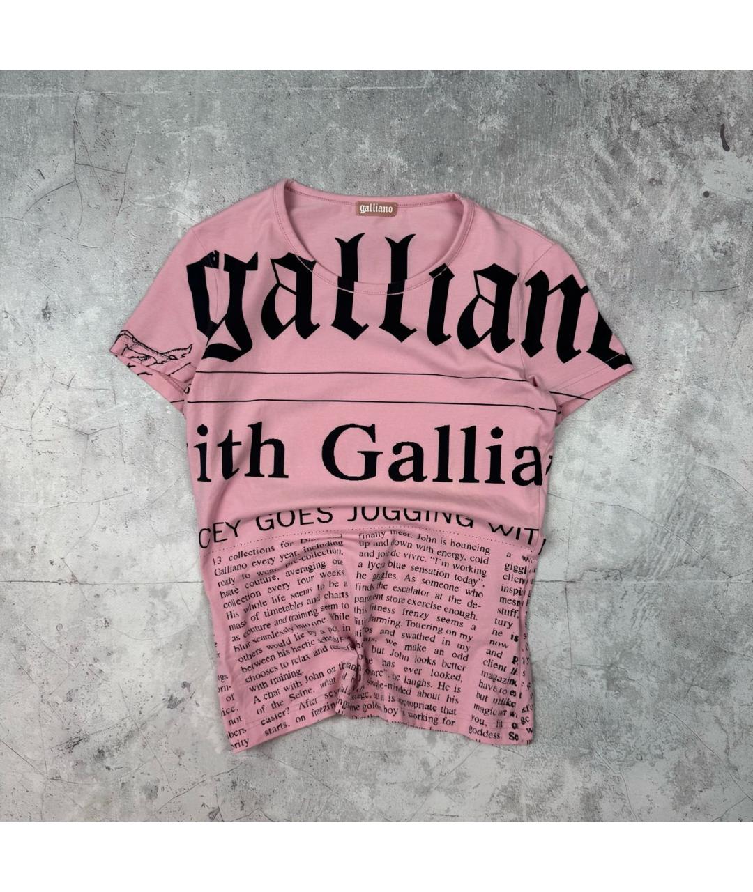 JOHN GALLIANO Розовая футболка, фото 5