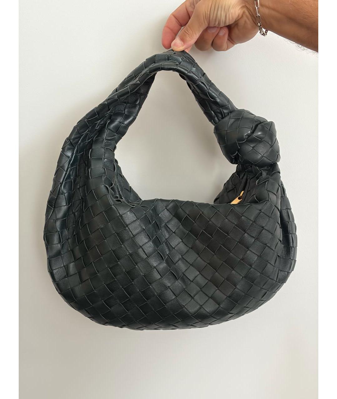 BOTTEGA VENETA Зеленая кожаная сумка с короткими ручками, фото 6
