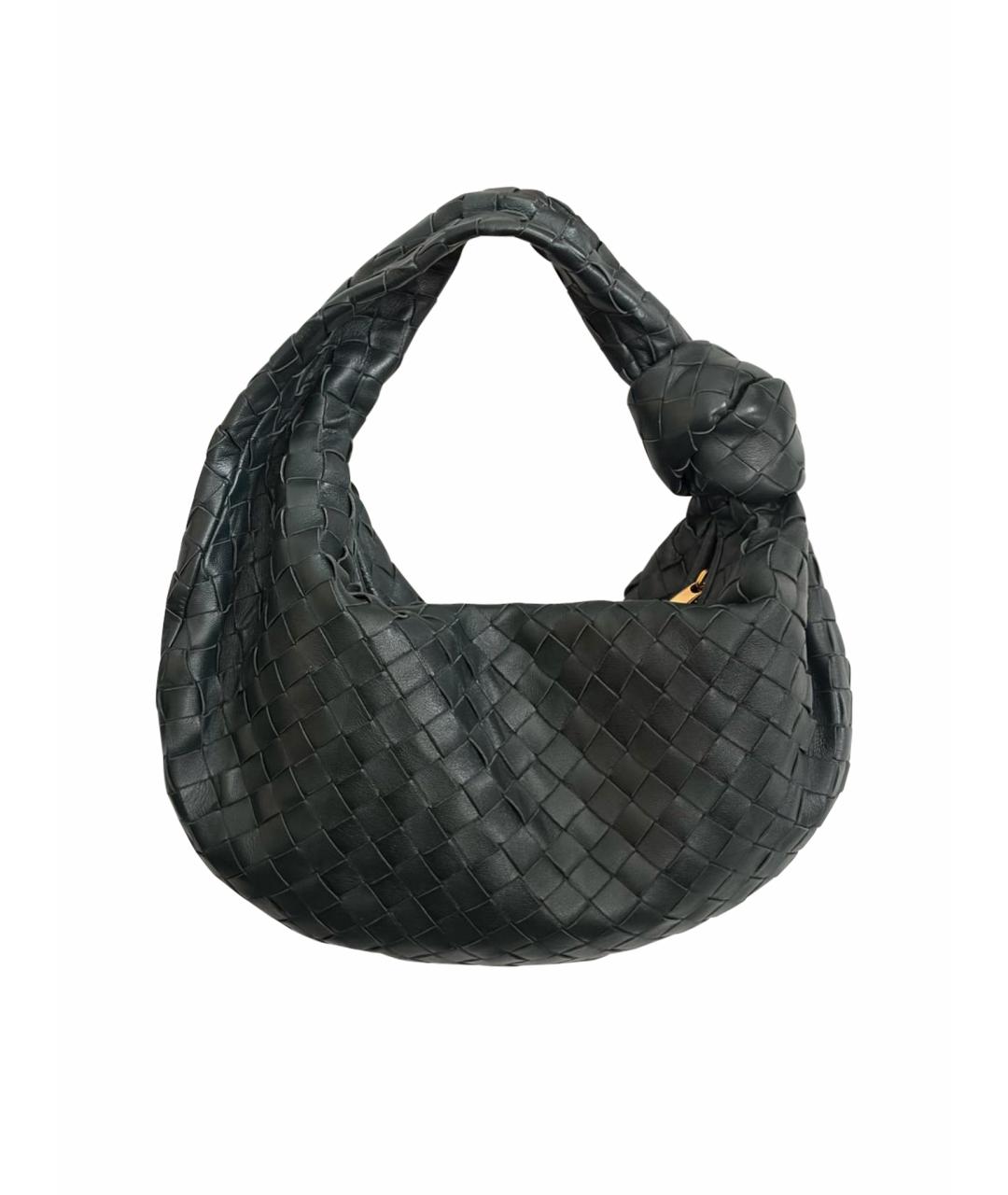 BOTTEGA VENETA Зеленая кожаная сумка с короткими ручками, фото 1