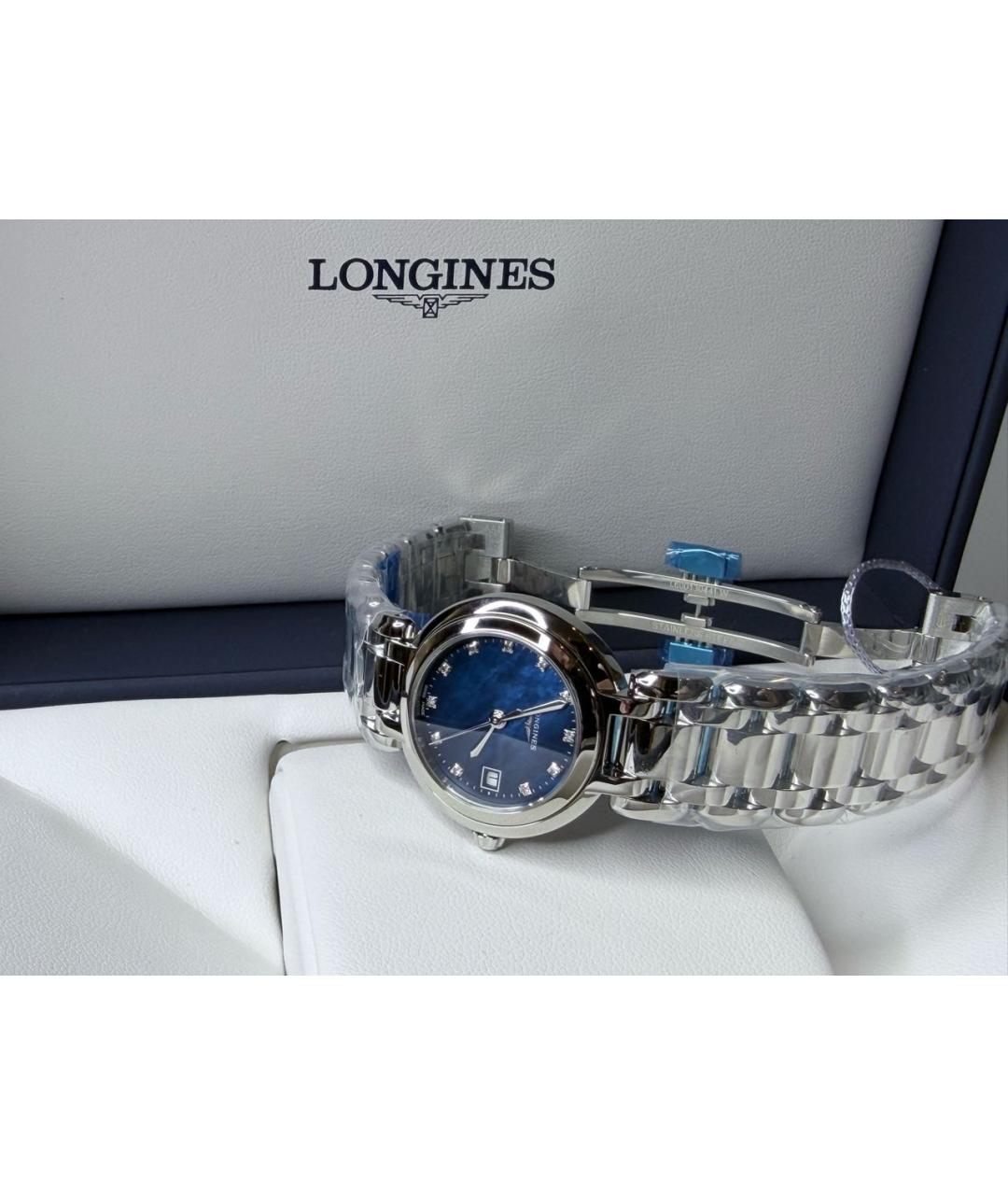 LONGINES Синие металлические часы, фото 2