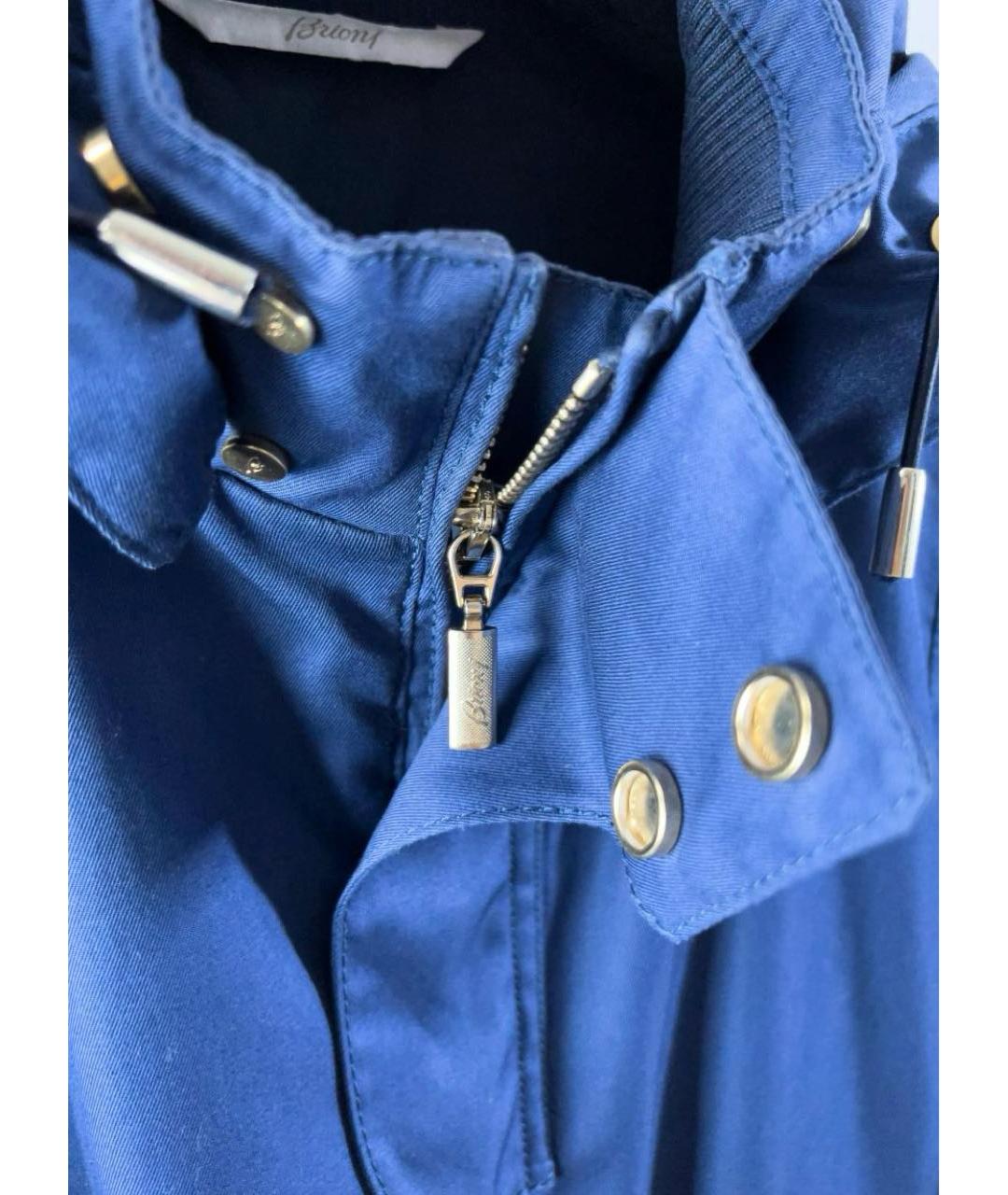 BRIONI Синяя хлопковая куртка, фото 4