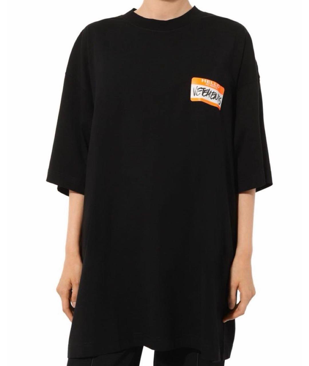 VETEMENTS Черная футболка, фото 5