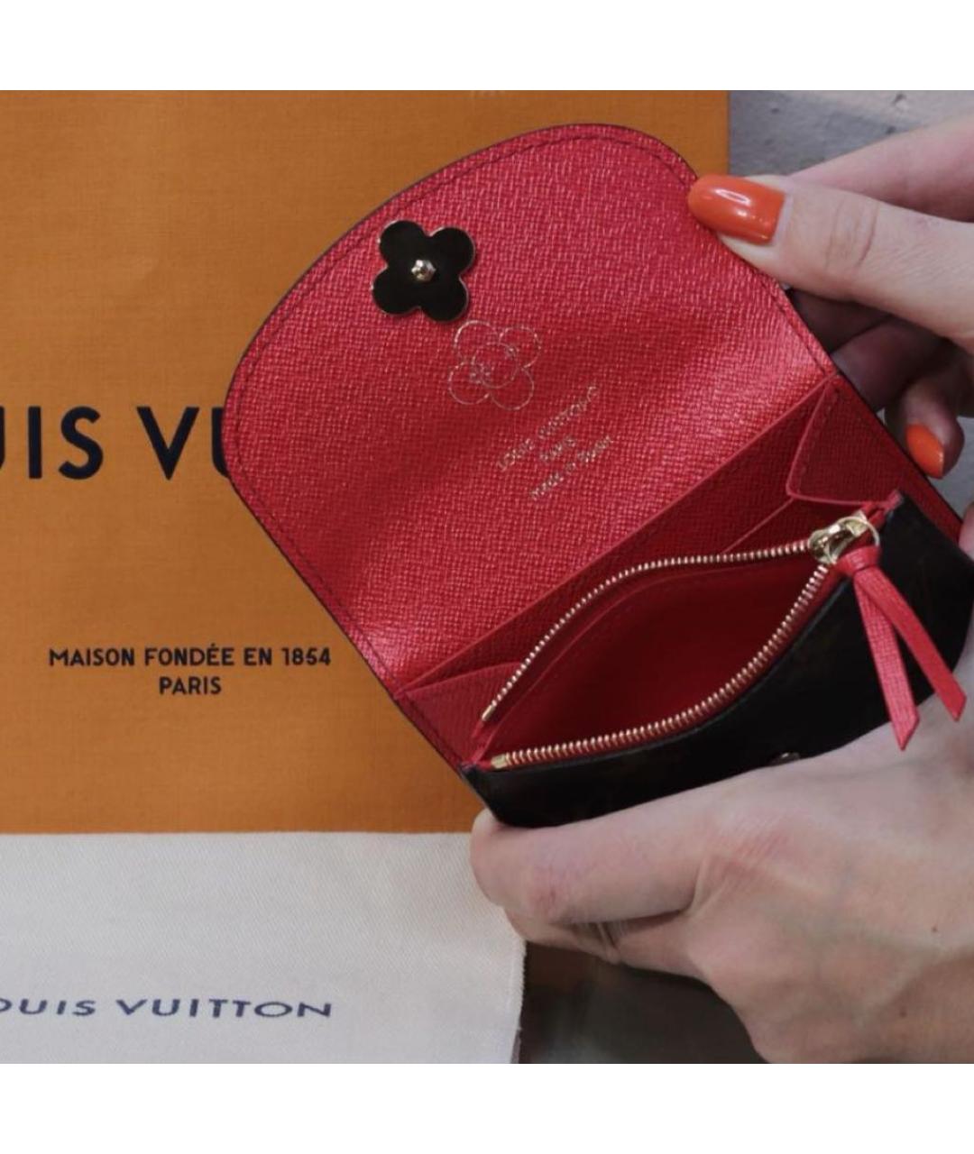 LOUIS VUITTON Коричневый кошелек, фото 8