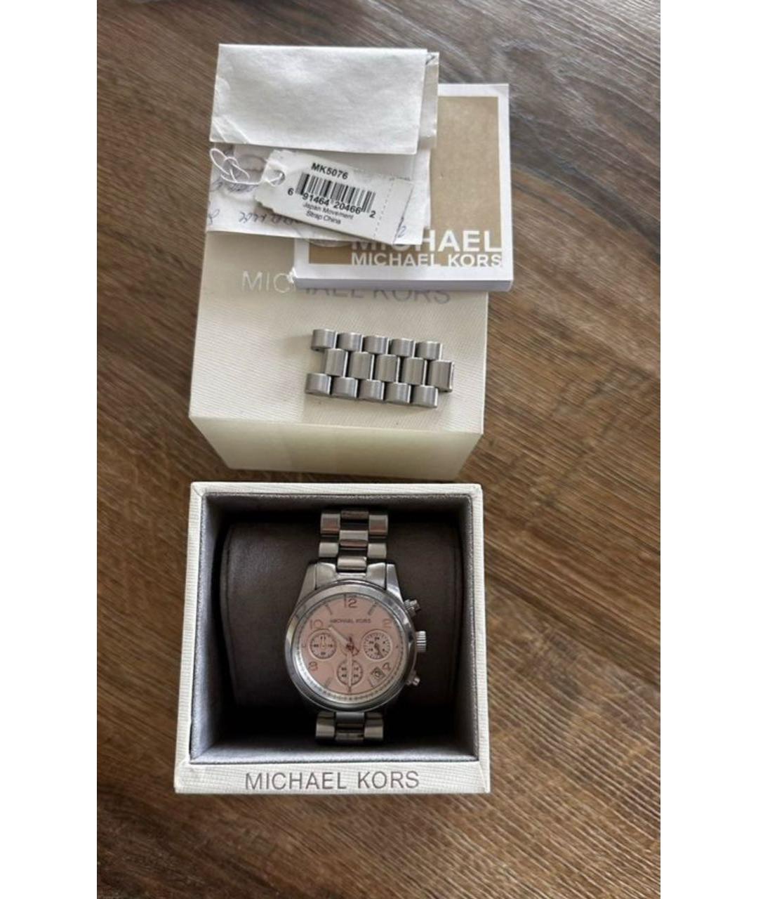 MICHAEL MICHAEL KORS Серебряные металлические часы, фото 4