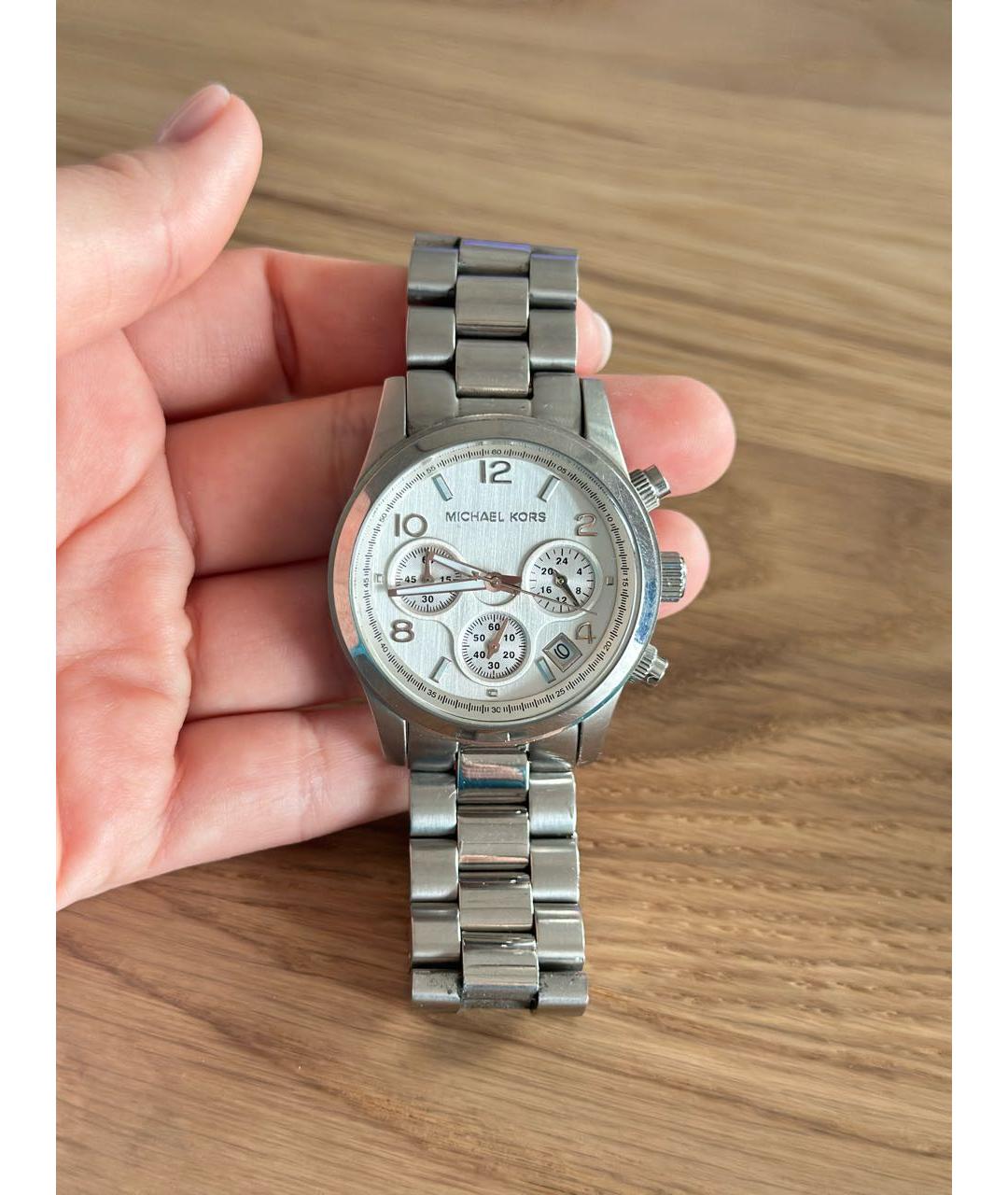 MICHAEL MICHAEL KORS Серебряные металлические часы, фото 5