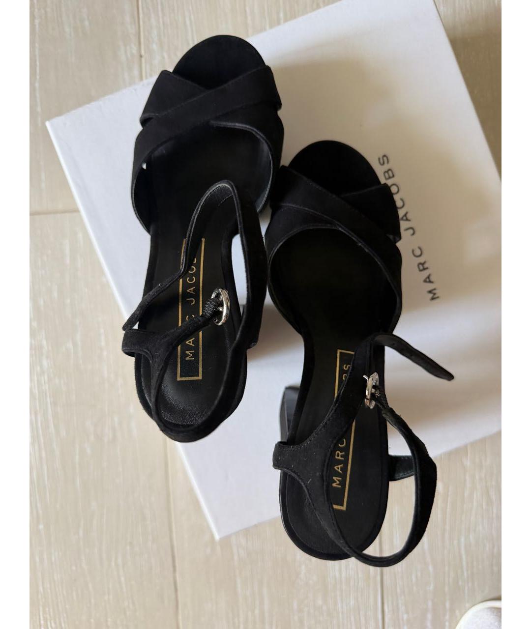 MARC JACOBS Черные замшевые босоножки, фото 2