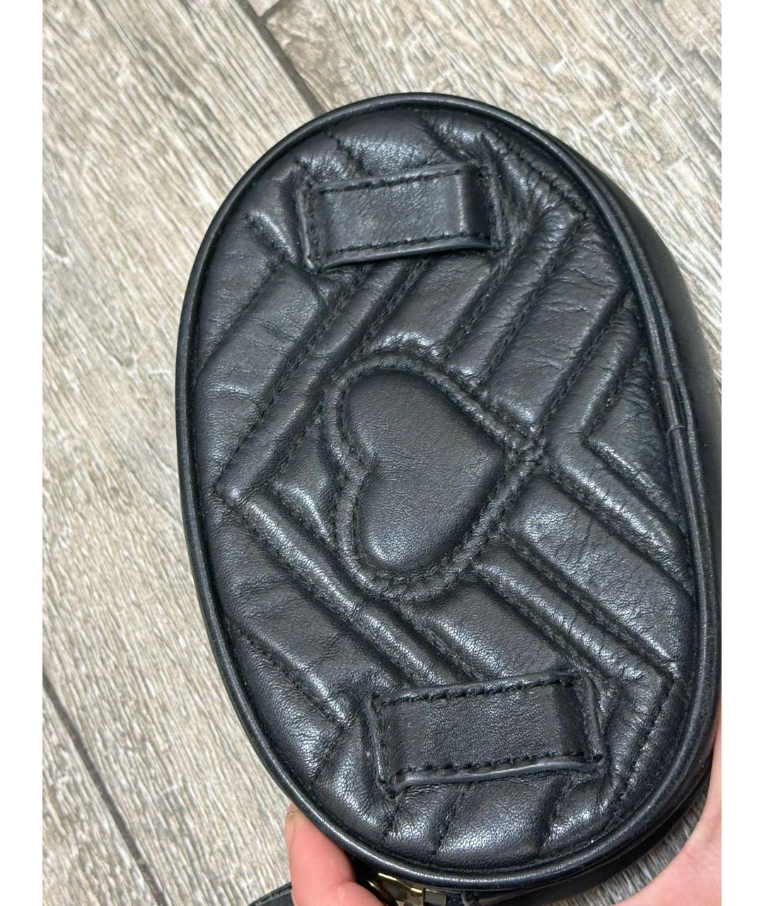 GUCCI Черная кожаная поясная сумка, фото 3