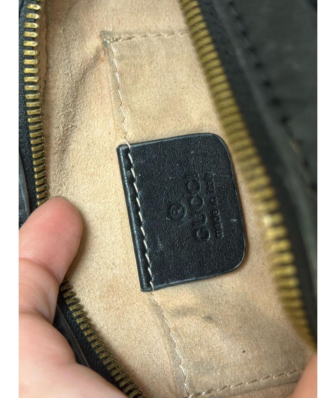 GUCCI Черная кожаная поясная сумка, фото 4