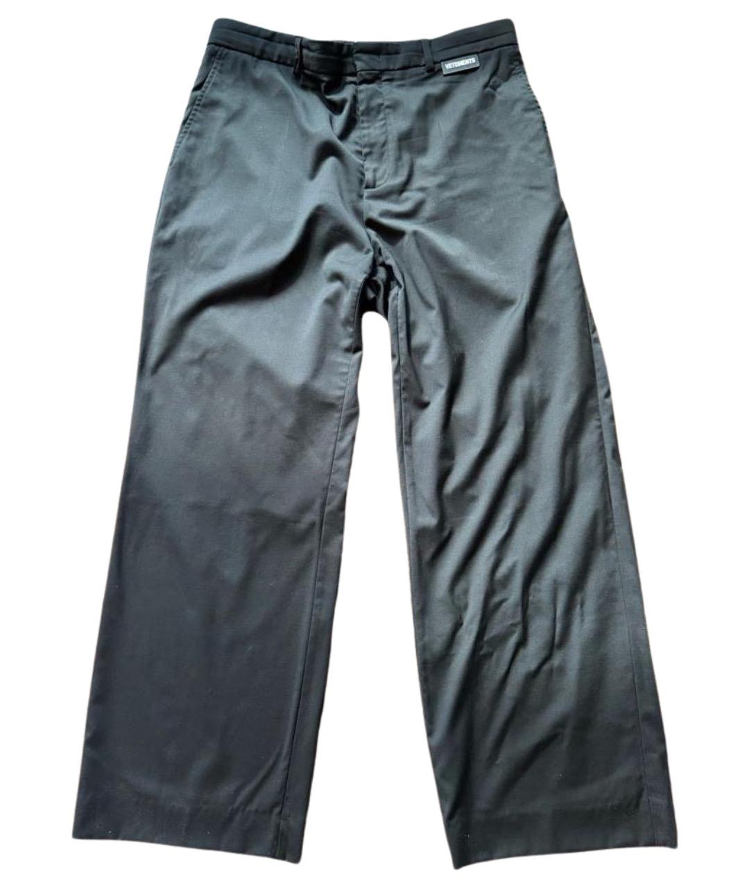 VETEMENTS Черные шерстяные классические брюки, фото 1