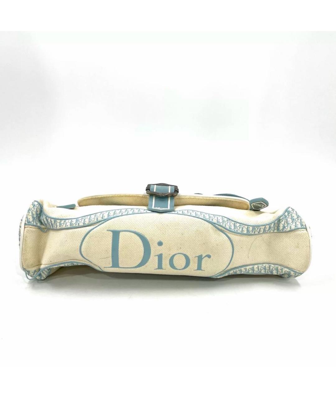 CHRISTIAN DIOR Голубая кожаная сумка через плечо, фото 5
