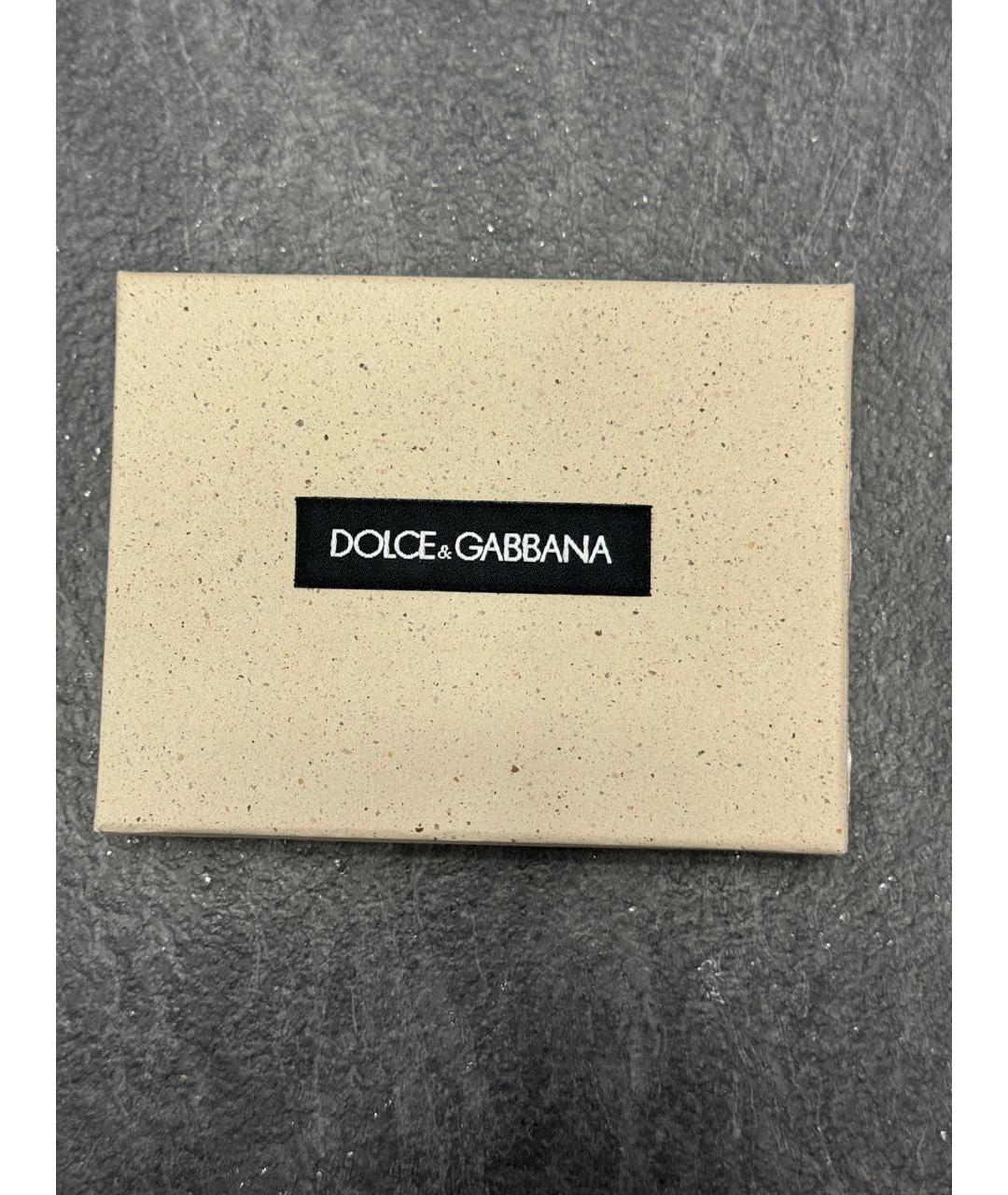 DOLCE&GABBANA Темно-синий кожаный кардхолдер, фото 4