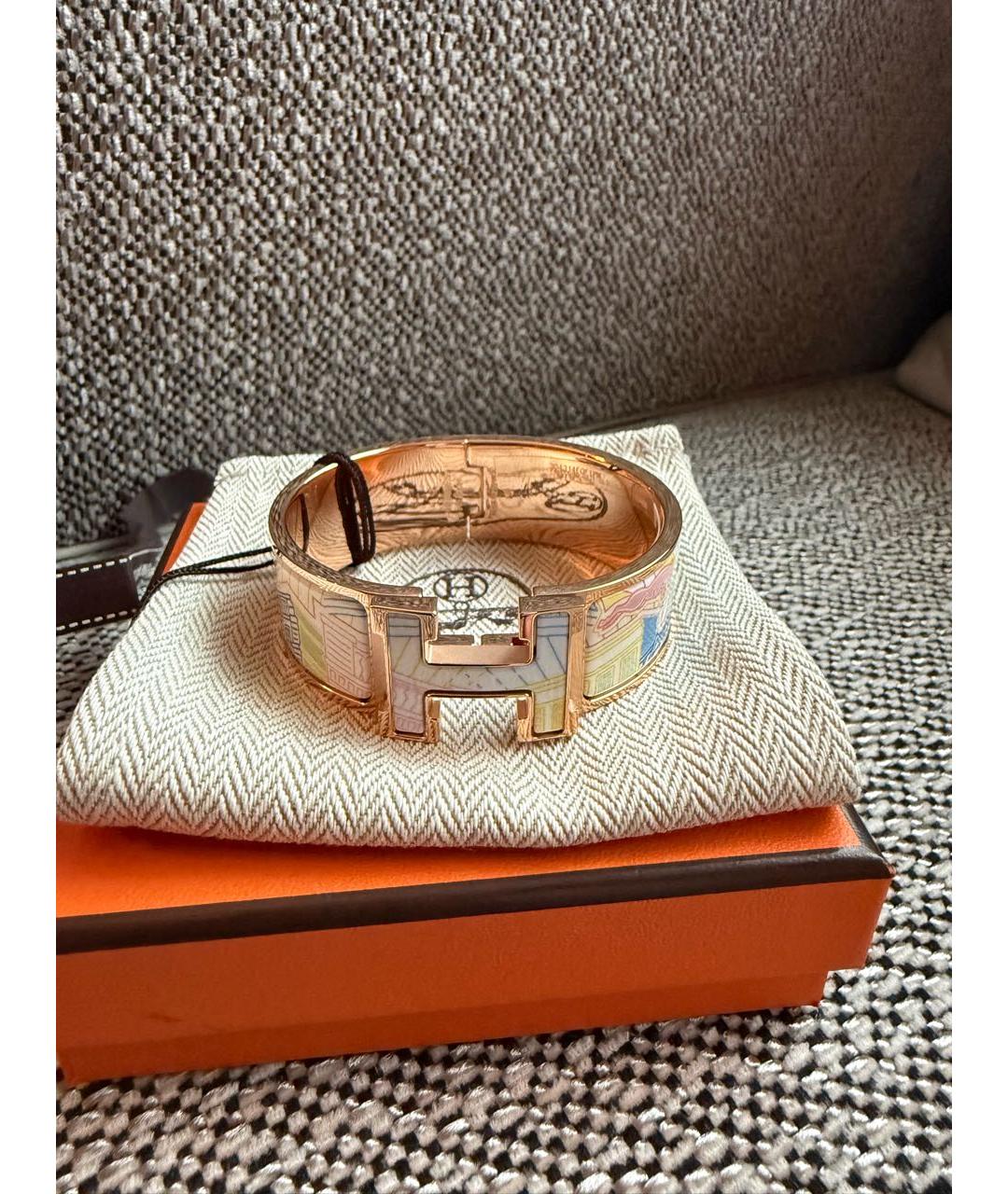 HERMES Золотой браслет из розового золота, фото 2