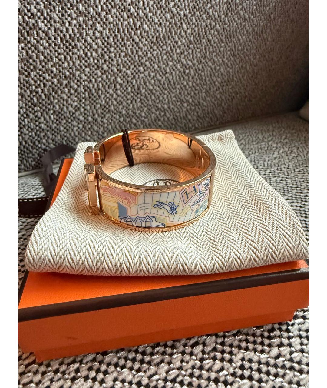 HERMES Золотой браслет из розового золота, фото 3