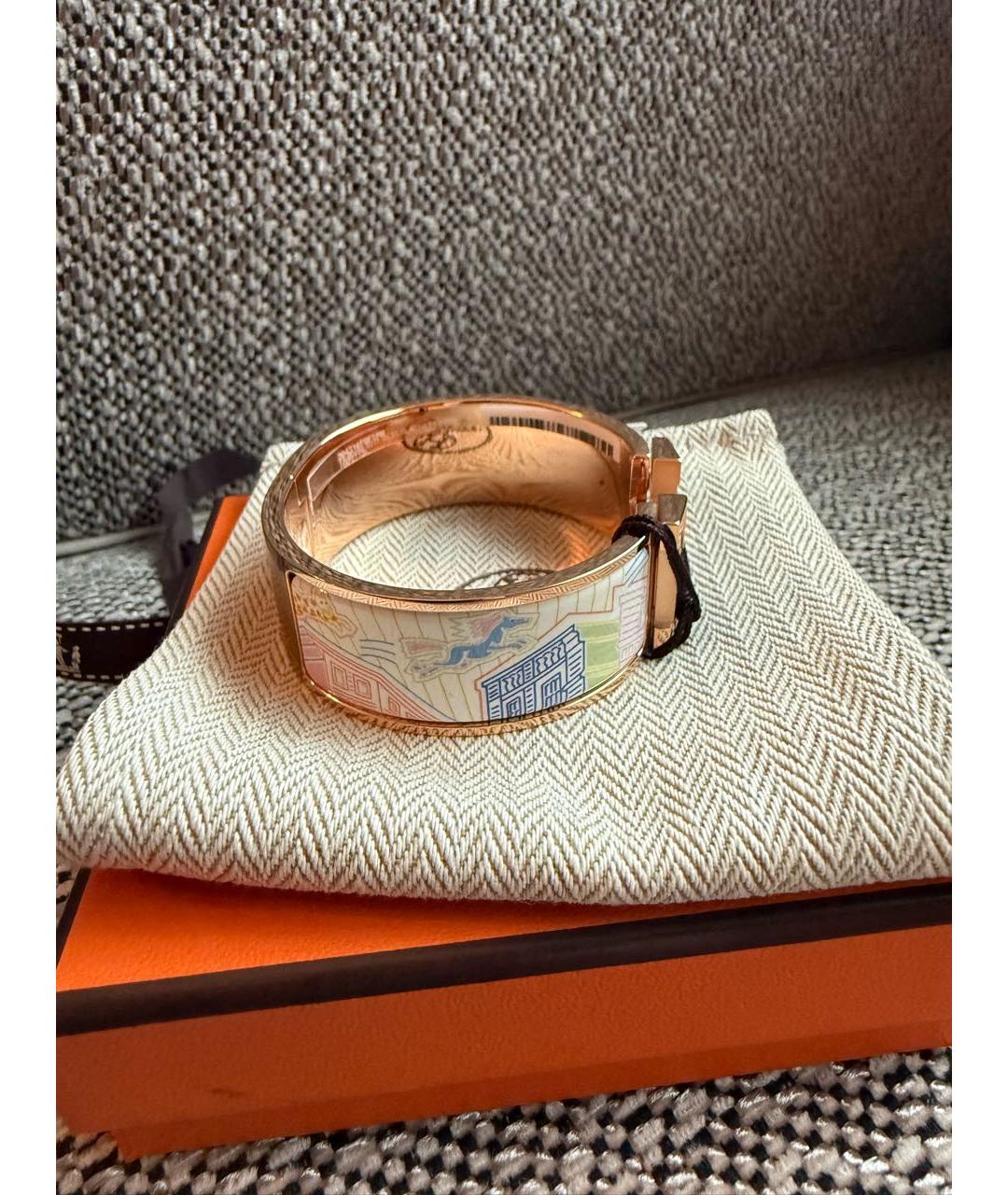 HERMES Золотой браслет из розового золота, фото 4