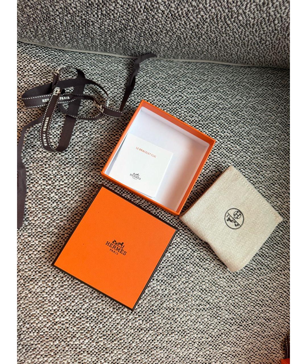 HERMES Золотой браслет из розового золота, фото 6