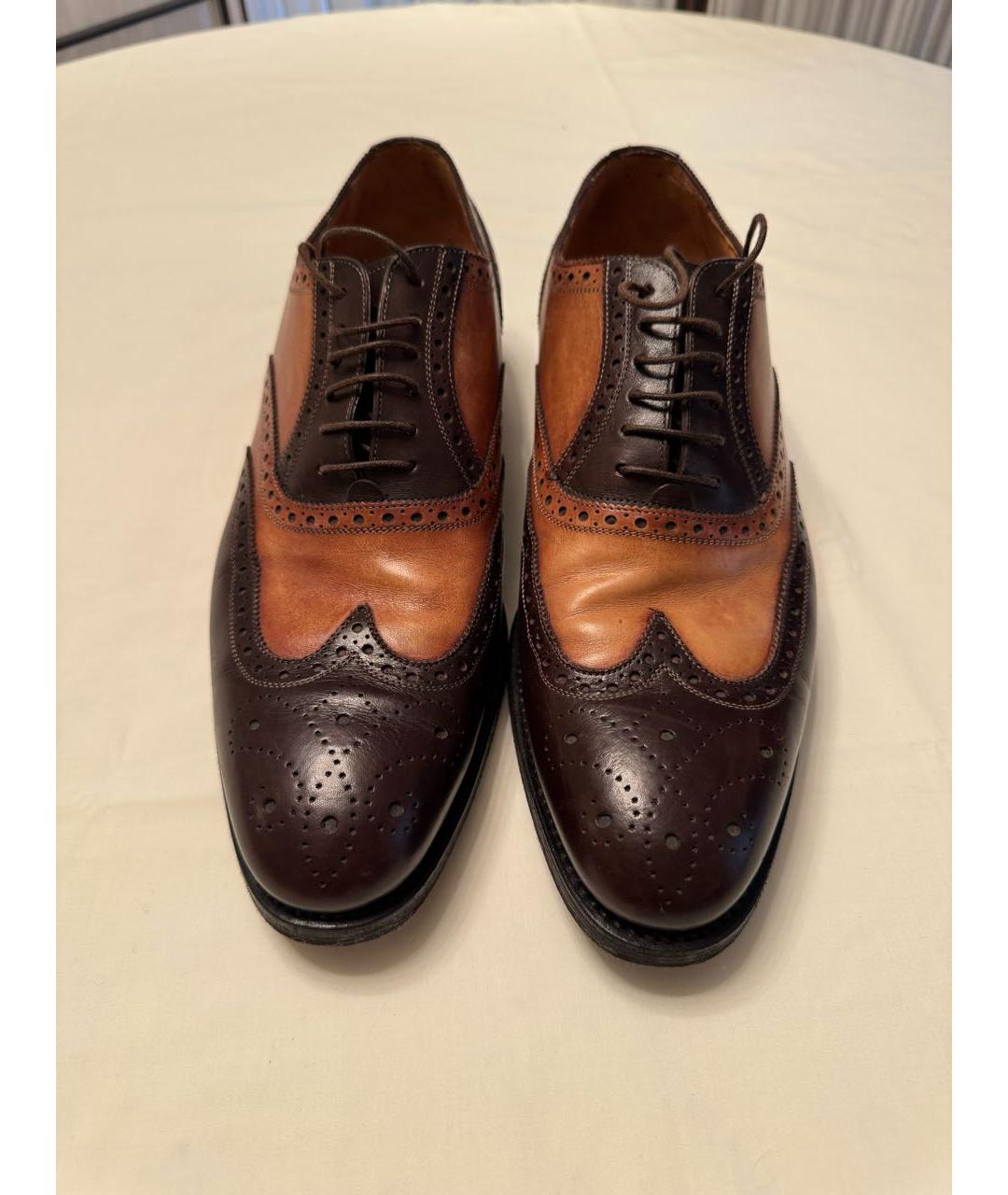 KITON Коричневые кожаные туфли, фото 2