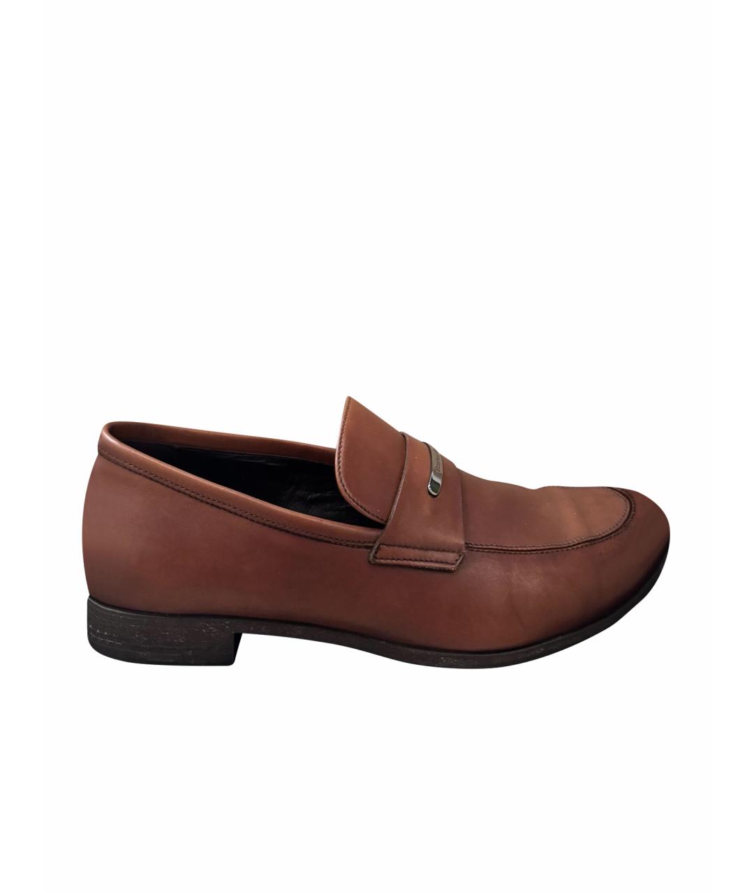ERMENEGILDO ZEGNA XXX Коричневые кожаные лоферы, фото 1