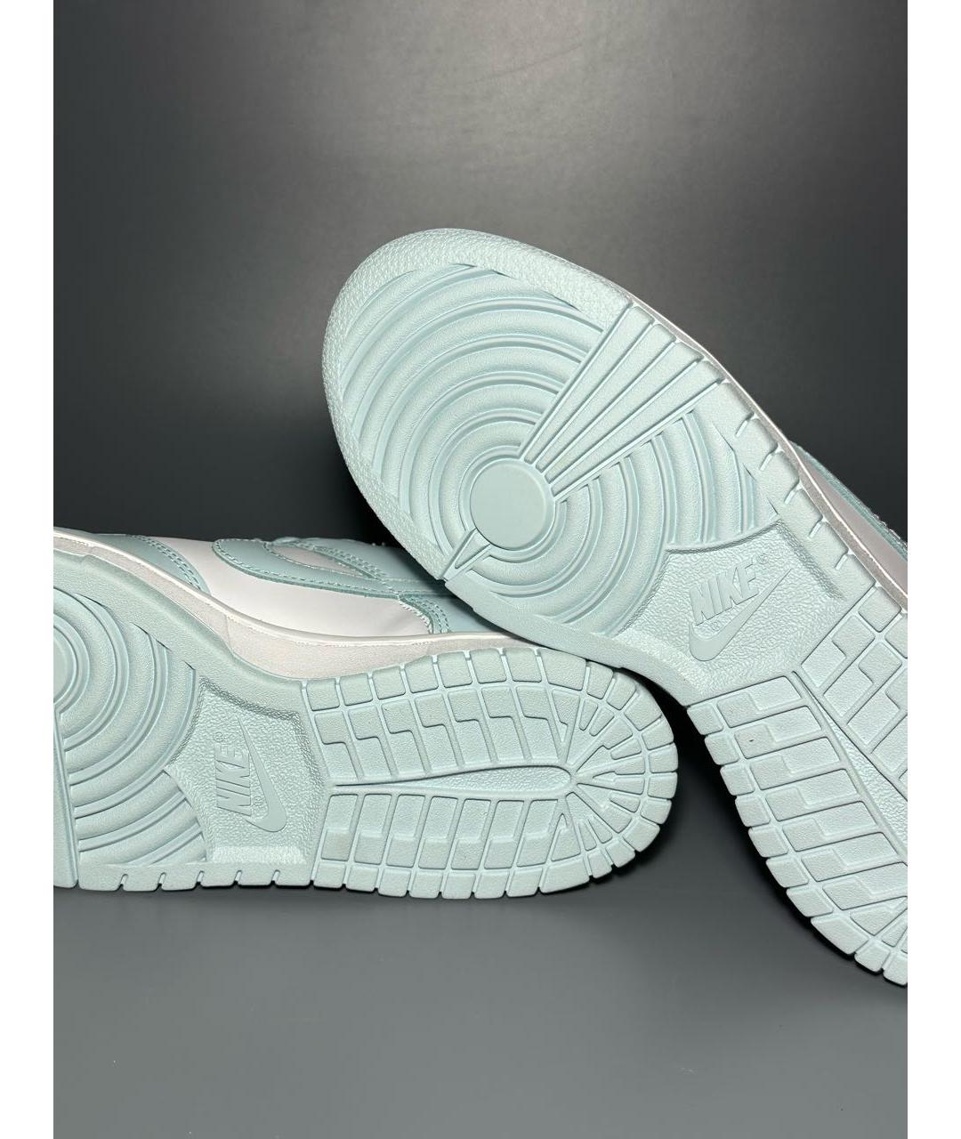 NIKE Голубые кожаные кроссовки, фото 7