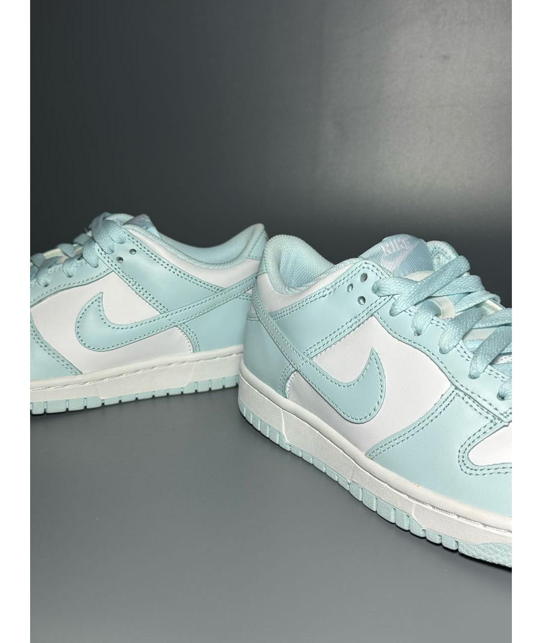 NIKE Голубые кожаные кроссовки, фото 4