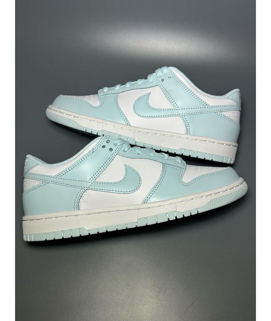 NIKE Голубые кожаные кроссовки, фото 6