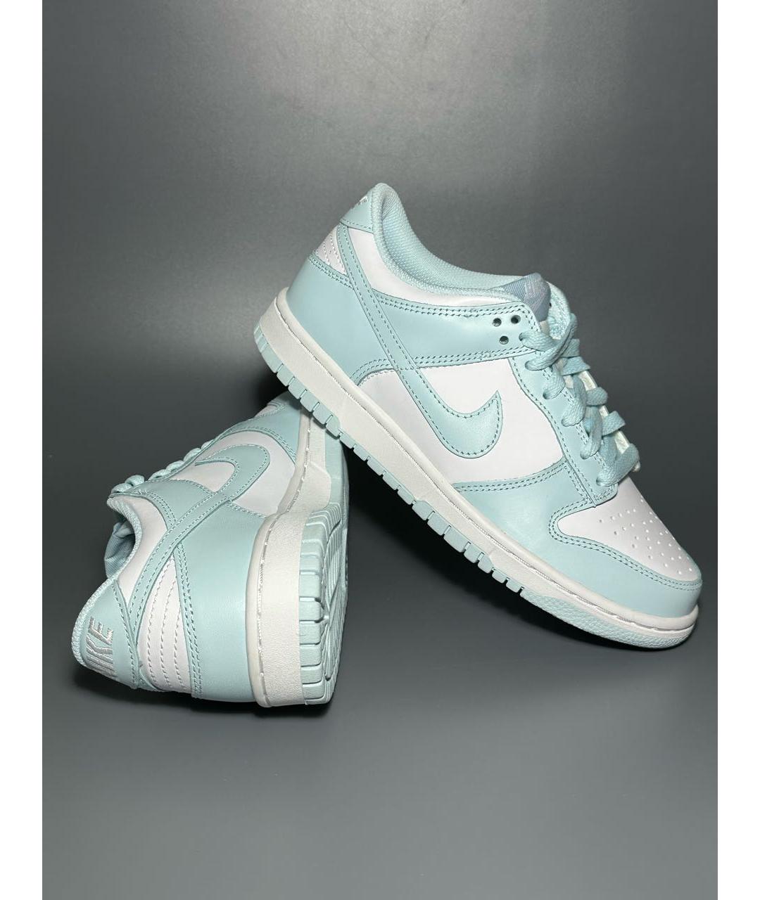 NIKE Голубые кожаные кроссовки, фото 5