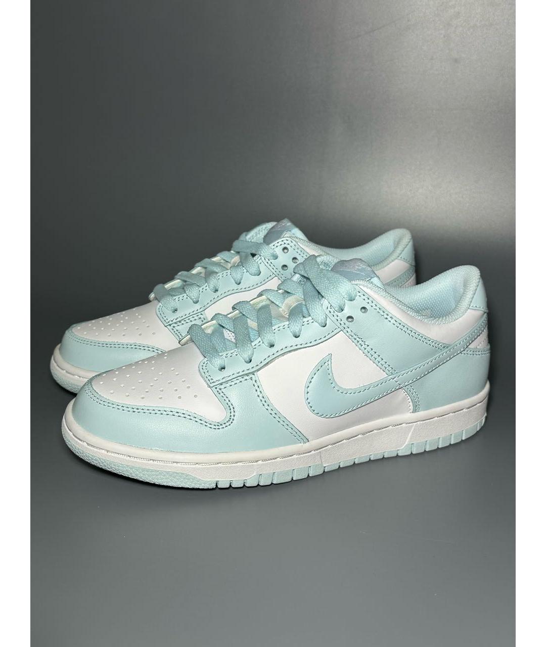 NIKE Голубые кожаные кроссовки, фото 2