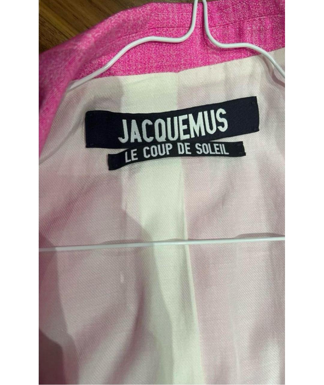 JACQUEMUS Розовый вискозный жакет/пиджак, фото 3
