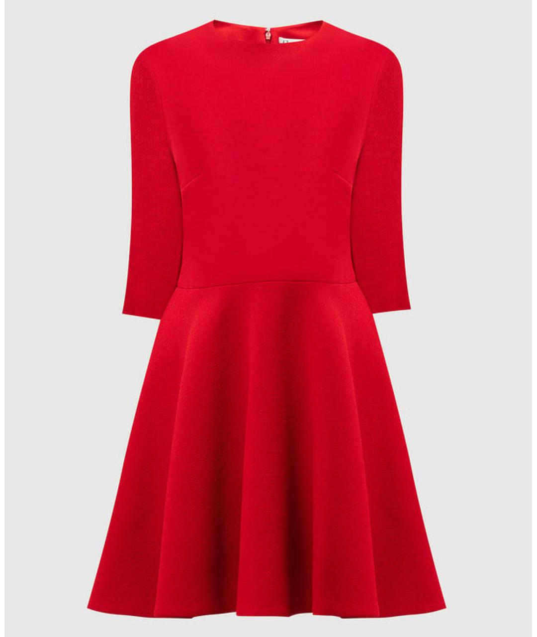 CHRISTIAN DIOR Красное шерстяное повседневное платье, фото 5
