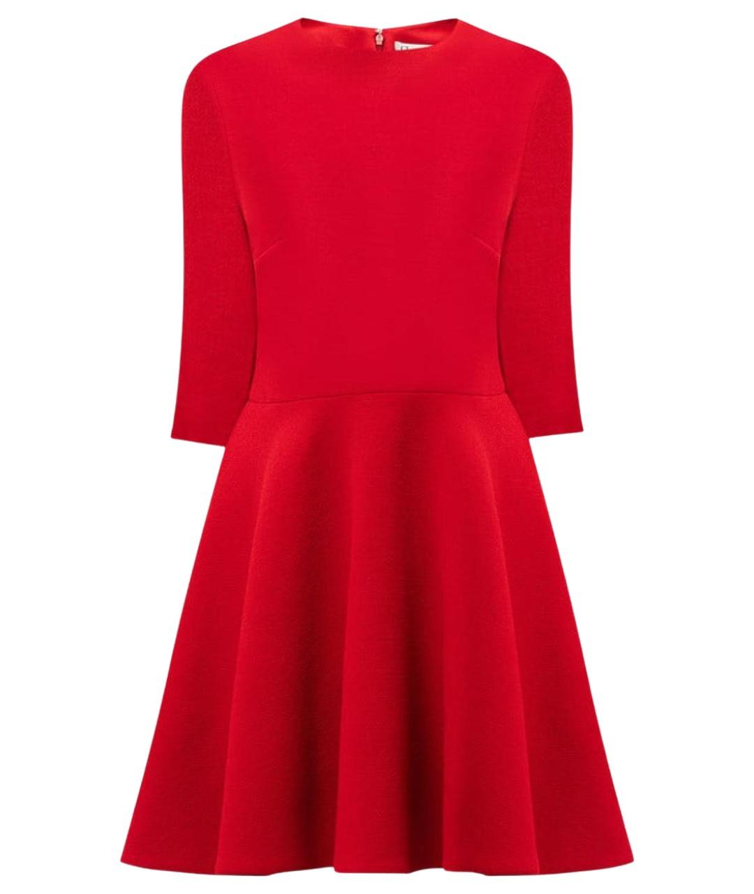 CHRISTIAN DIOR Красное шерстяное повседневное платье, фото 1