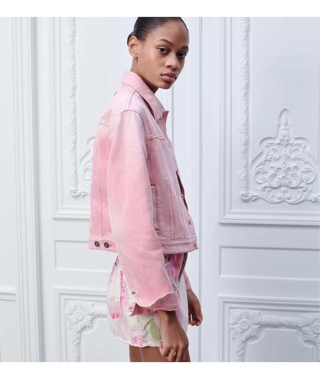 CHRISTIAN DIOR Розовый деним костюм с юбками, фото 2
