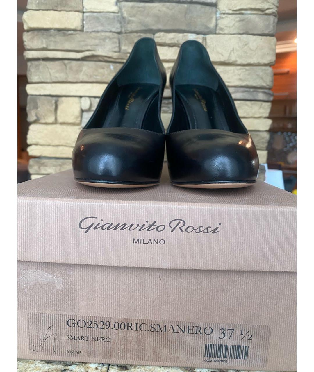 GIANVITO ROSSI Черные кожаные туфли, фото 2