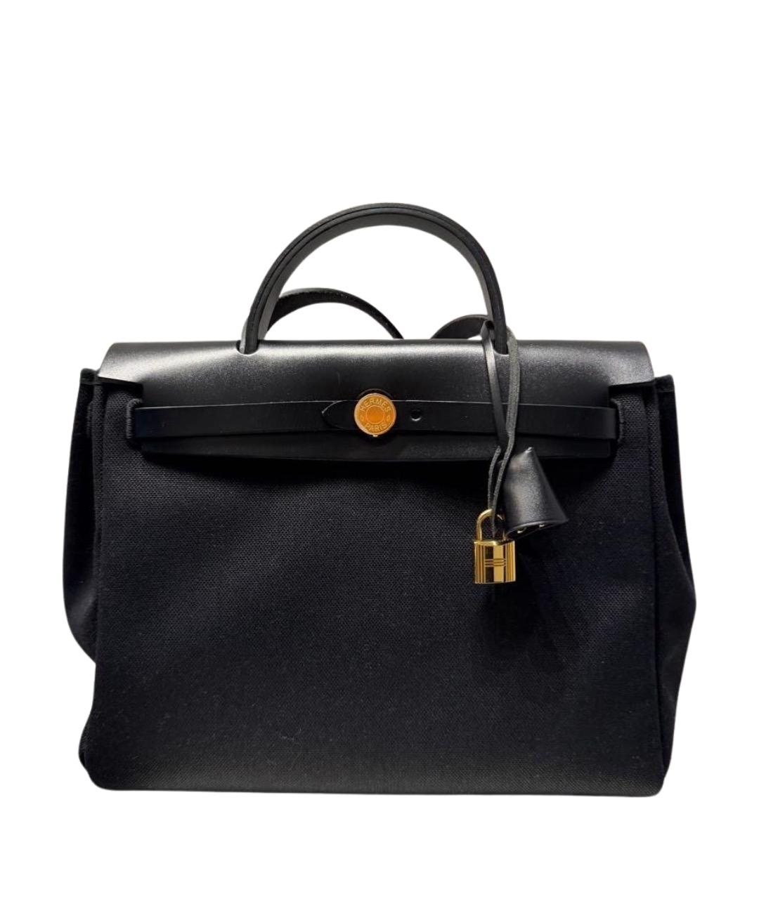 HERMES Черная тканевая сумка через плечо, фото 1