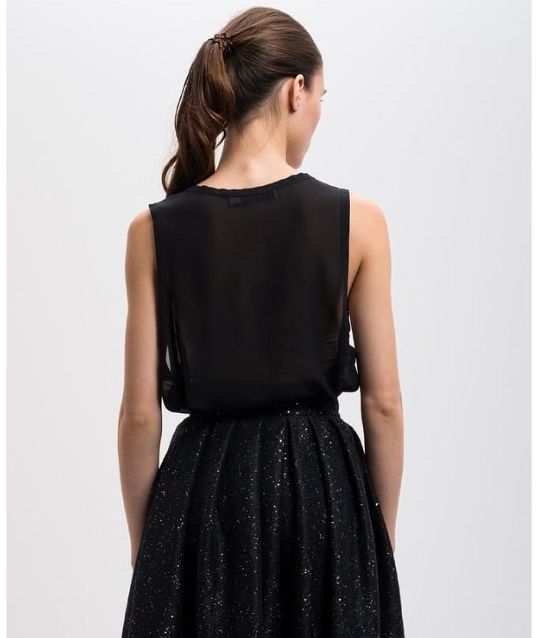 CHRISTIAN DIOR Черная шелковая майка, фото 3