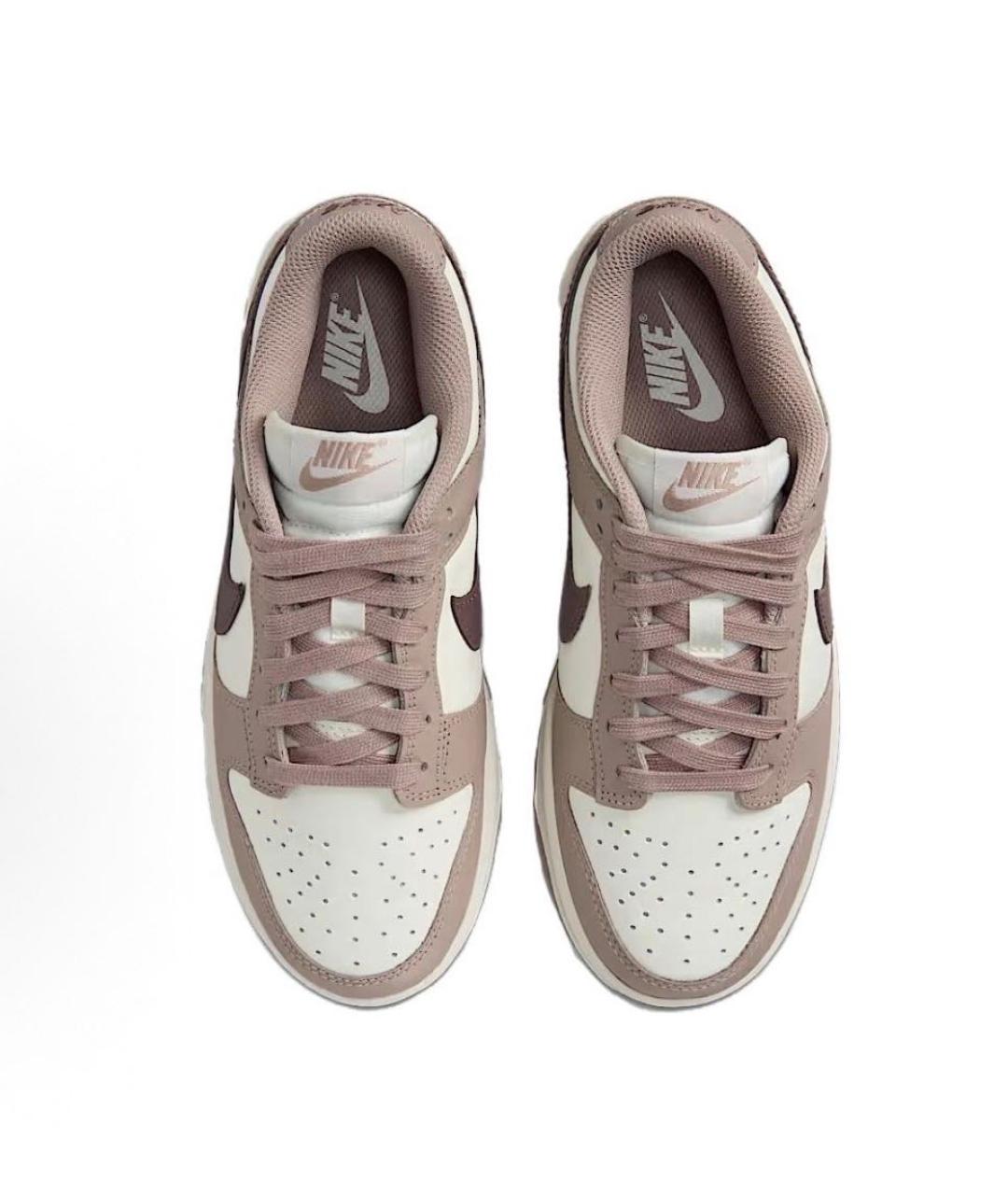 NIKE Бежевые кожаные кроссовки, фото 3